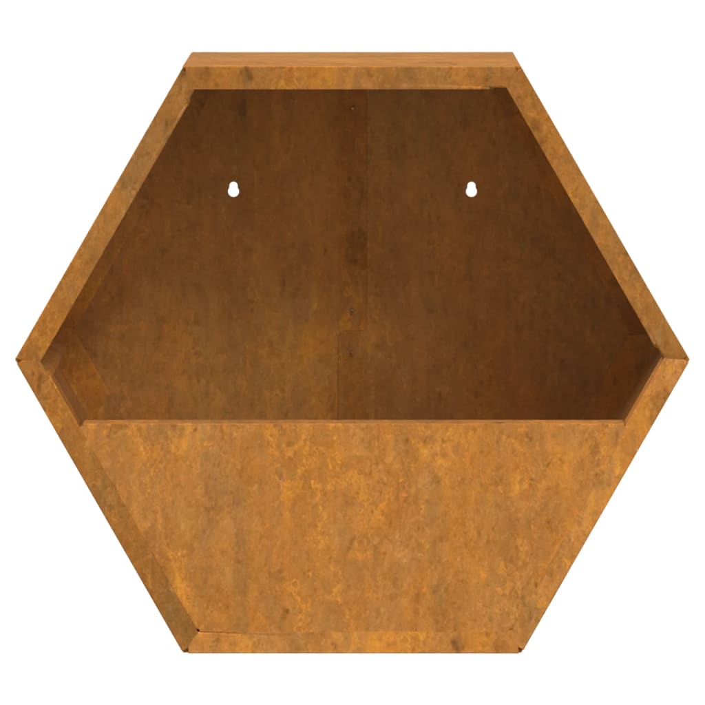 Jardiniere De Perete, 2 Buc., Ruginiu, , Oțel Corten