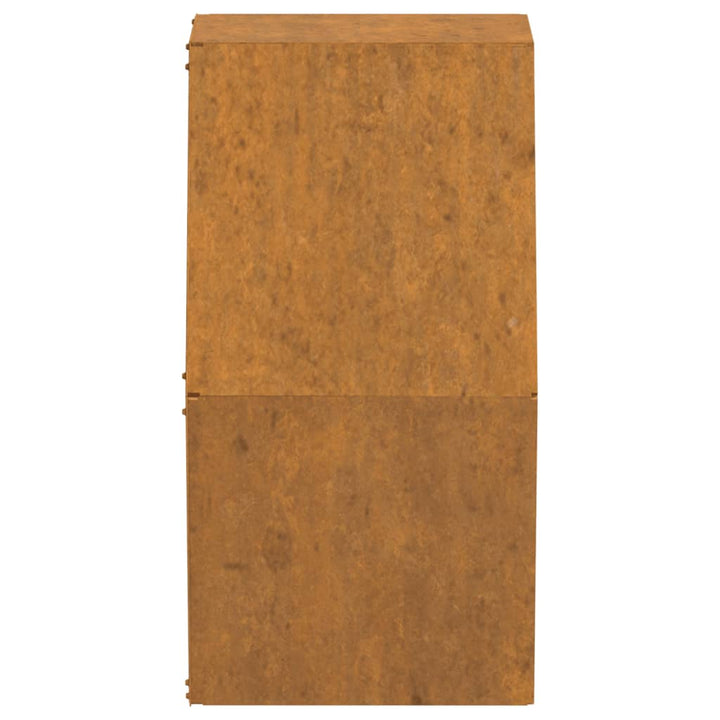 Jardiniere De Perete, 2 Buc., Ruginiu, , Oțel Corten