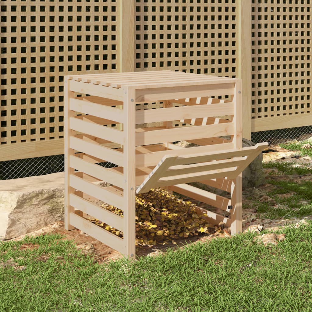 Compostor, 63,5X63,5X77,5 Cm, Lemn Masiv De Pin