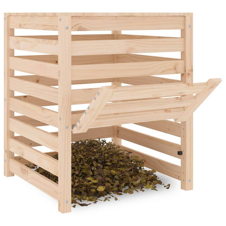 Compostor, 63,5X63,5X77,5 Cm, Lemn Masiv De Pin