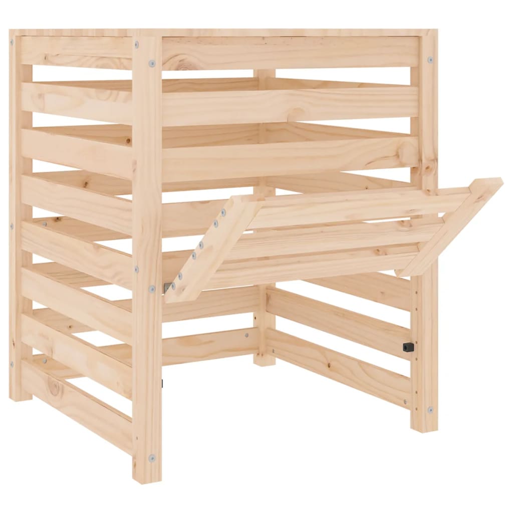 Compostor, 63,5X63,5X77,5 Cm, Lemn Masiv De Pin