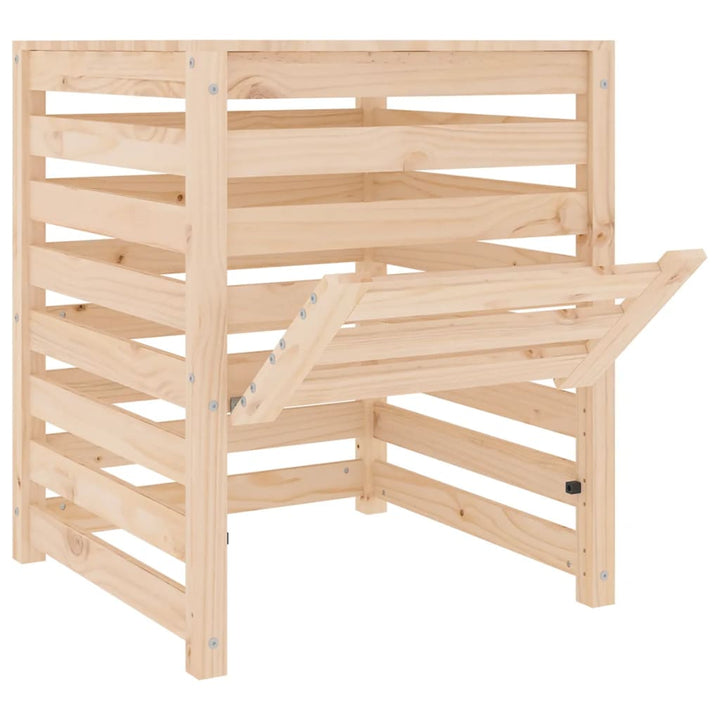 Compostor, 63,5X63,5X77,5 Cm, Lemn Masiv De Pin