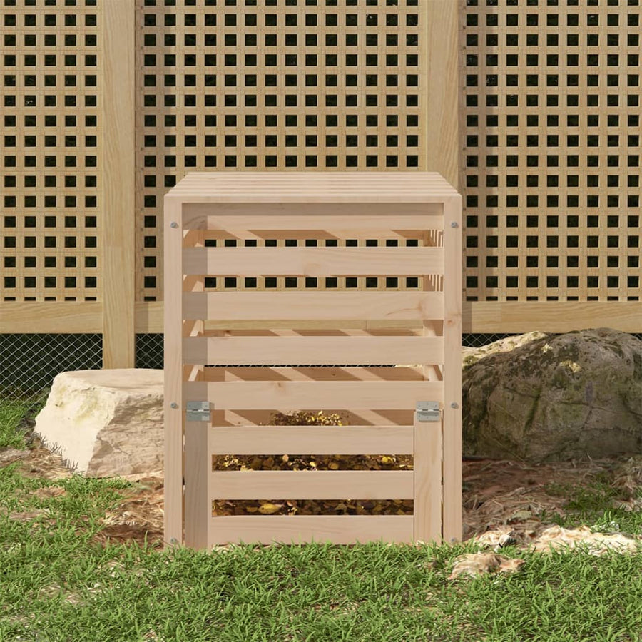 Compostor, 63,5X63,5X77,5 Cm, Lemn Masiv De Pin