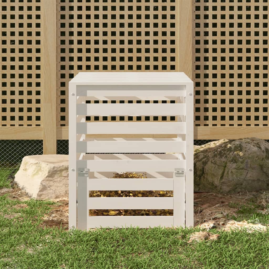 Compostor, 63,5X63,5X77,5 Cm, Lemn Masiv De Pin