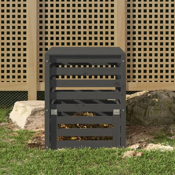 Compostor, 63,5X63,5X77,5 Cm, Lemn Masiv De Pin