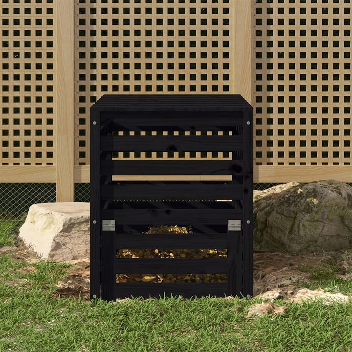 Compostor, 63,5X63,5X77,5 Cm, Lemn Masiv De Pin