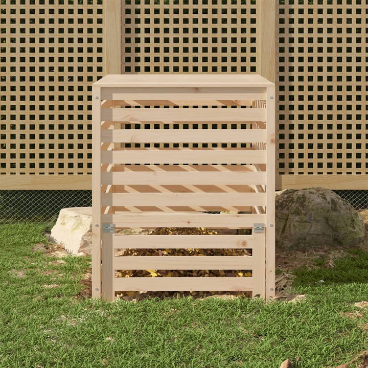 Compostor, 63,5X63,5X77,5 Cm, Lemn Masiv De Pin