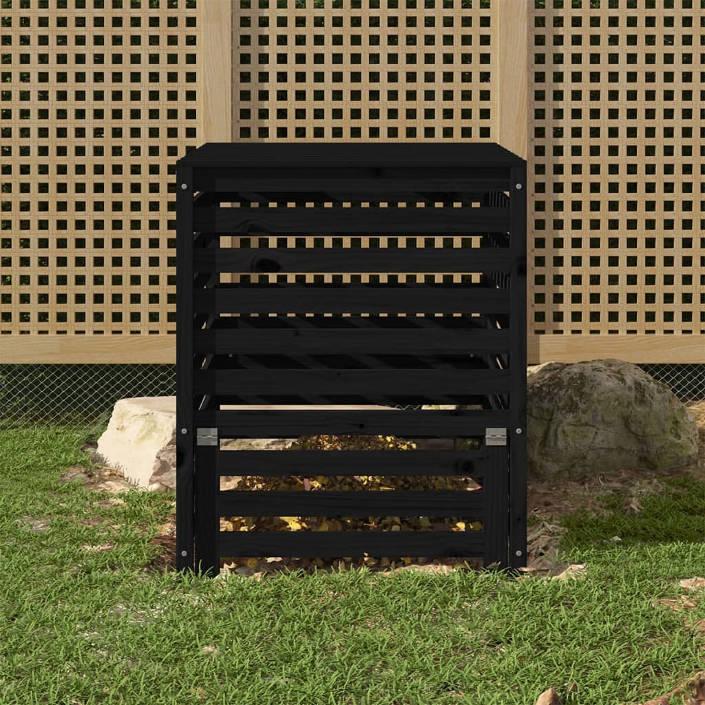 Compostor, 63,5X63,5X77,5 Cm, Lemn Masiv De Pin