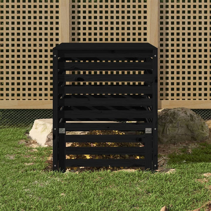 Compostor, 63,5X63,5X77,5 Cm, Lemn Masiv De Pin