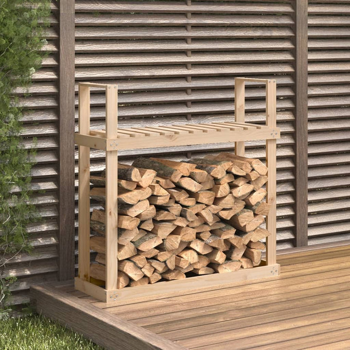 Rastel Pentru Lemne De Foc Negru 110X35X108,5 Cm Lemn Masiv Pin