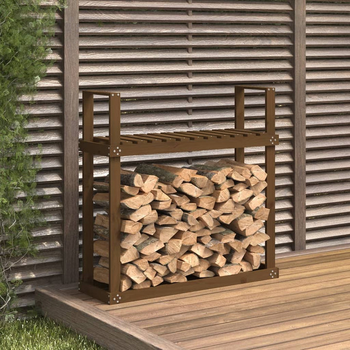 Rastel Pentru Lemne De Foc Negru 110X35X108,5 Cm Lemn Masiv Pin