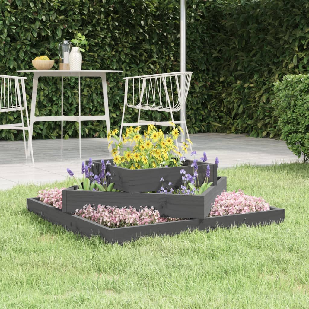Jardinieră, Gri, , Lemn Masiv De Pin