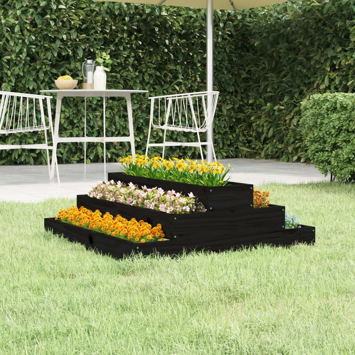 Jardinieră, Gri, , Lemn Masiv De Pin