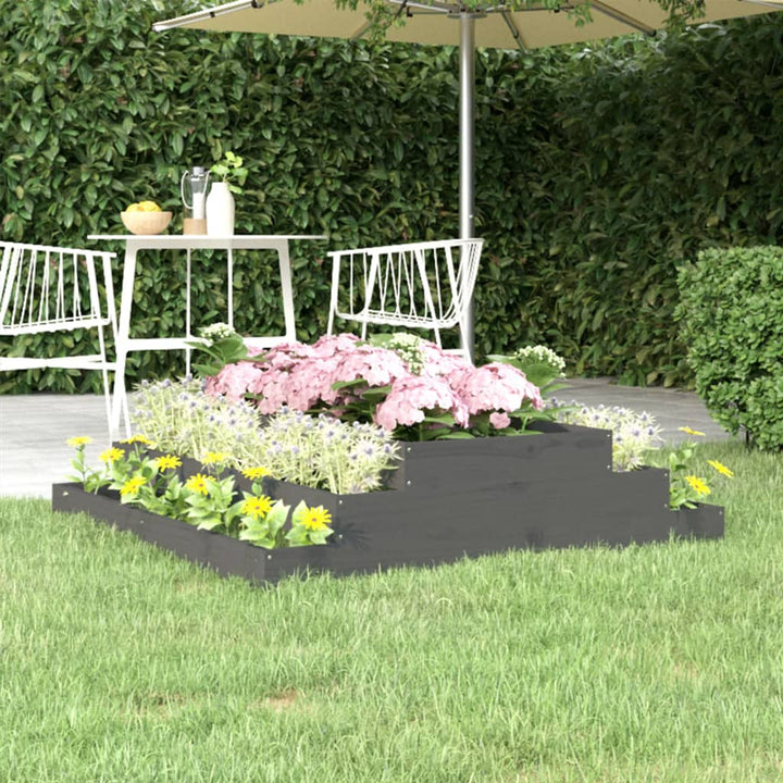 Jardinieră, Gri, , Lemn Masiv De Pin