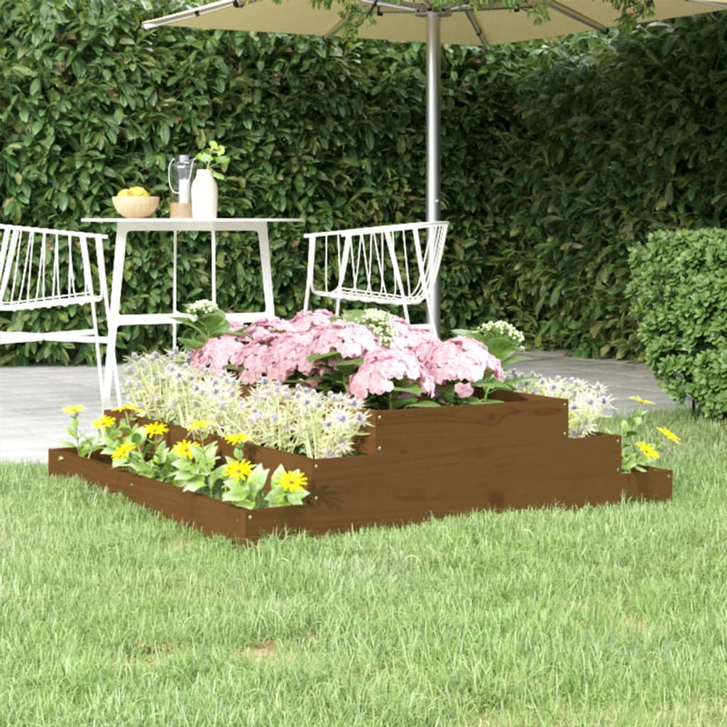 Jardinieră, Gri, , Lemn Masiv De Pin