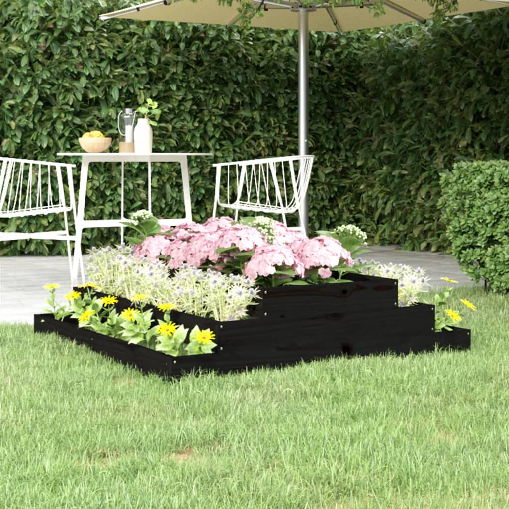 Jardinieră, Gri, , Lemn Masiv De Pin
