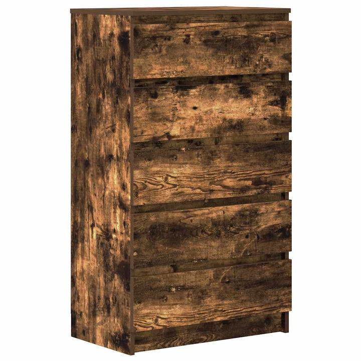 Dulap Cu Sertar, Stejar Fumuriu, 60X36X103 Cm, Lemn Prelucrat