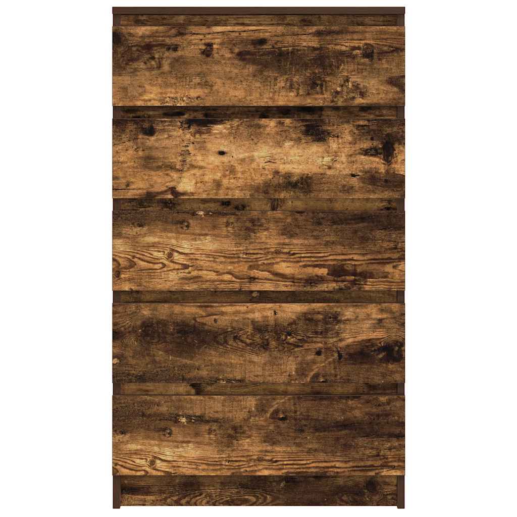 Dulap Cu Sertar, Stejar Fumuriu, 60X36X103 Cm, Lemn Prelucrat