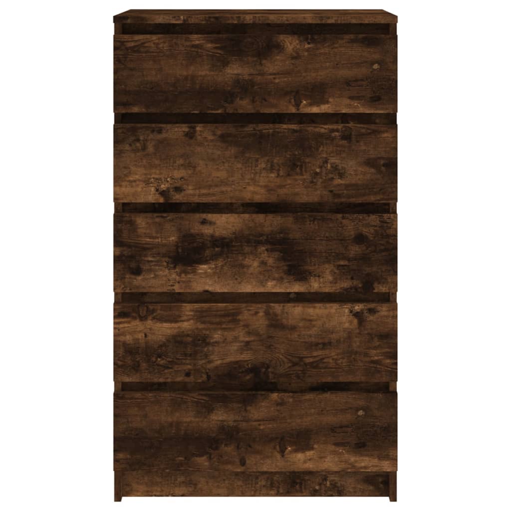 Dulap Cu Sertar, Stejar Fumuriu, 60X36X103 Cm, Lemn Prelucrat