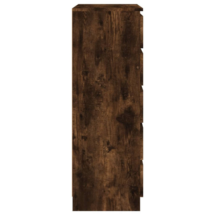 Dulap Cu Sertar, Stejar Fumuriu, 60X36X103 Cm, Lemn Prelucrat