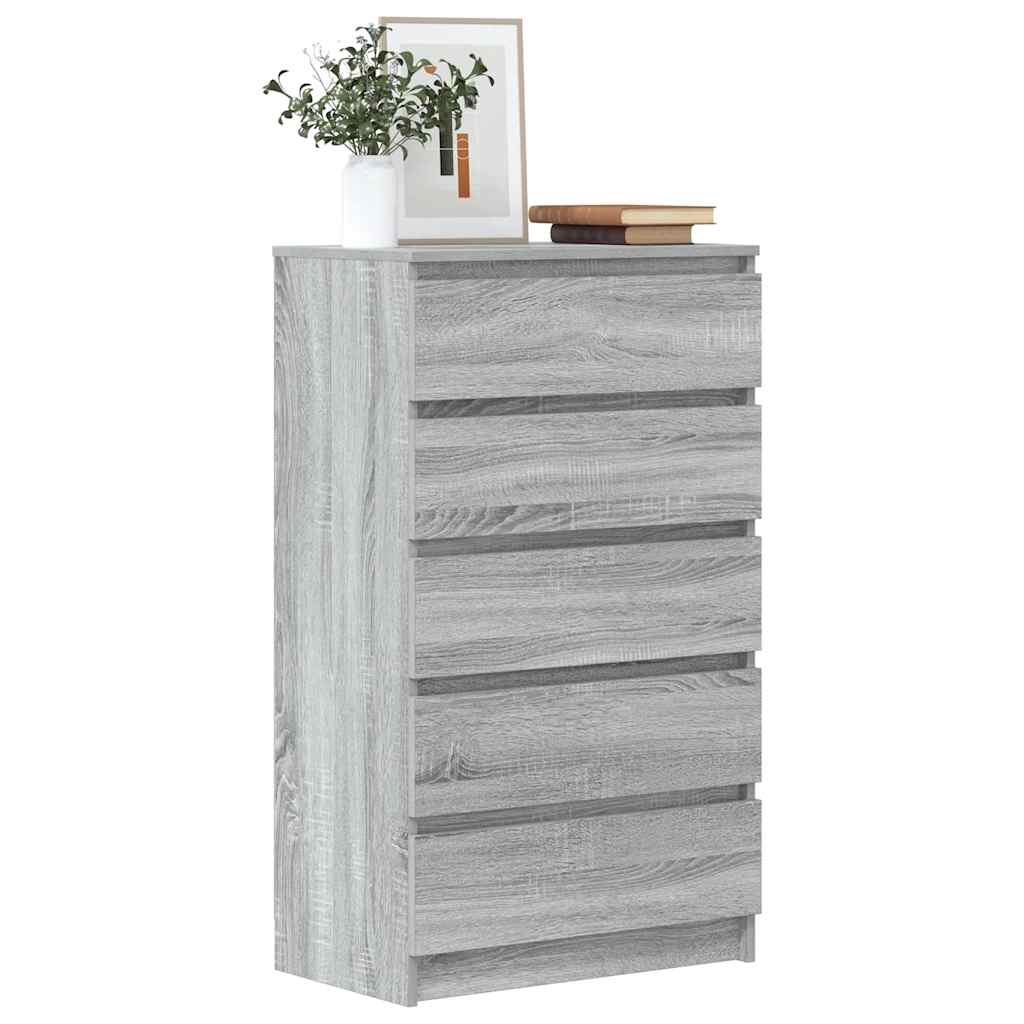 Dulap Cu Sertar, Stejar Fumuriu, 60X36X103 Cm, Lemn Prelucrat
