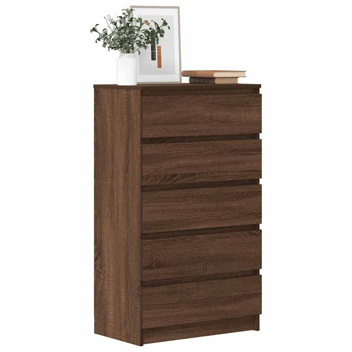Dulap Cu Sertar, Stejar Fumuriu, 60X36X103 Cm, Lemn Prelucrat