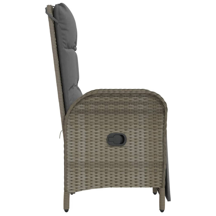 Scaune Rabatabile De Exterior, Cu Perne, 2 Buc, , Poliratan