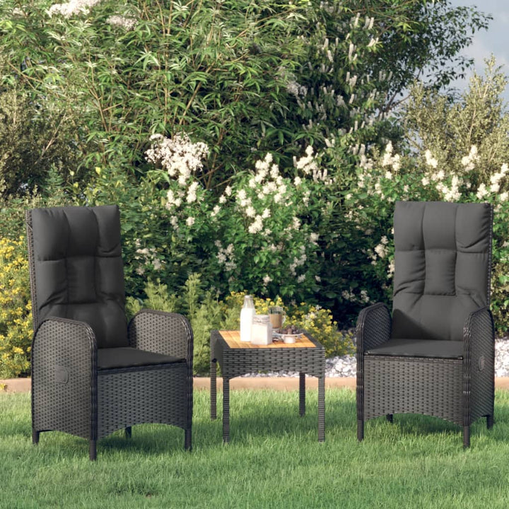 Set Mobilier De Grădină Cu Perne, 3 Piese, , Poliratan