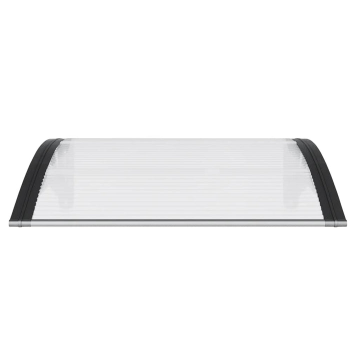 Copertină De Ușă, Negru Și Transparent, 100X75 Cm, Policarbonat