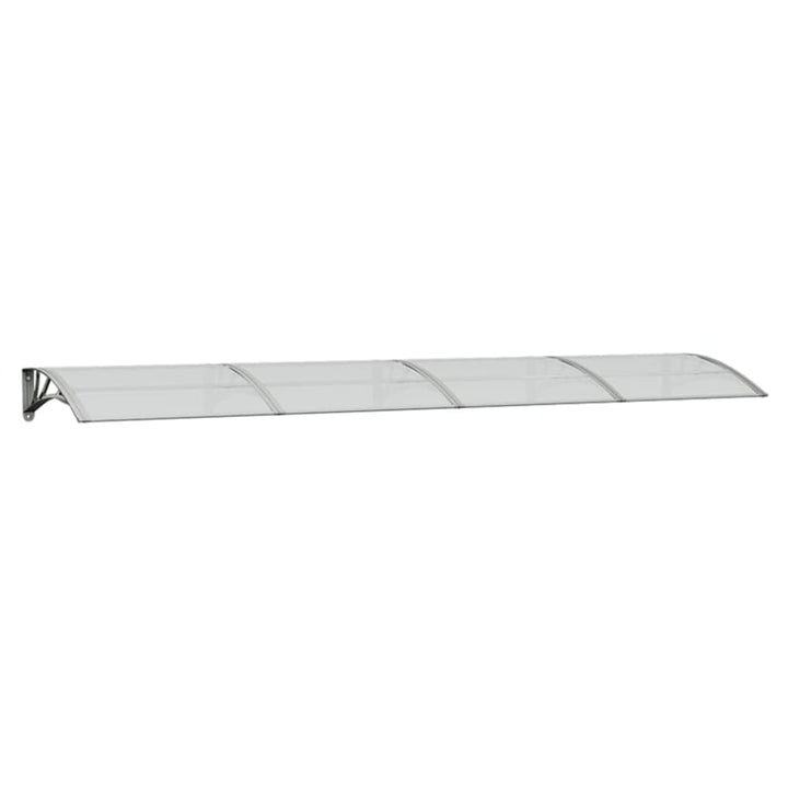 Copertină De Ușă, Gri Și Transparent, 350X75 Cm, Policarbonat