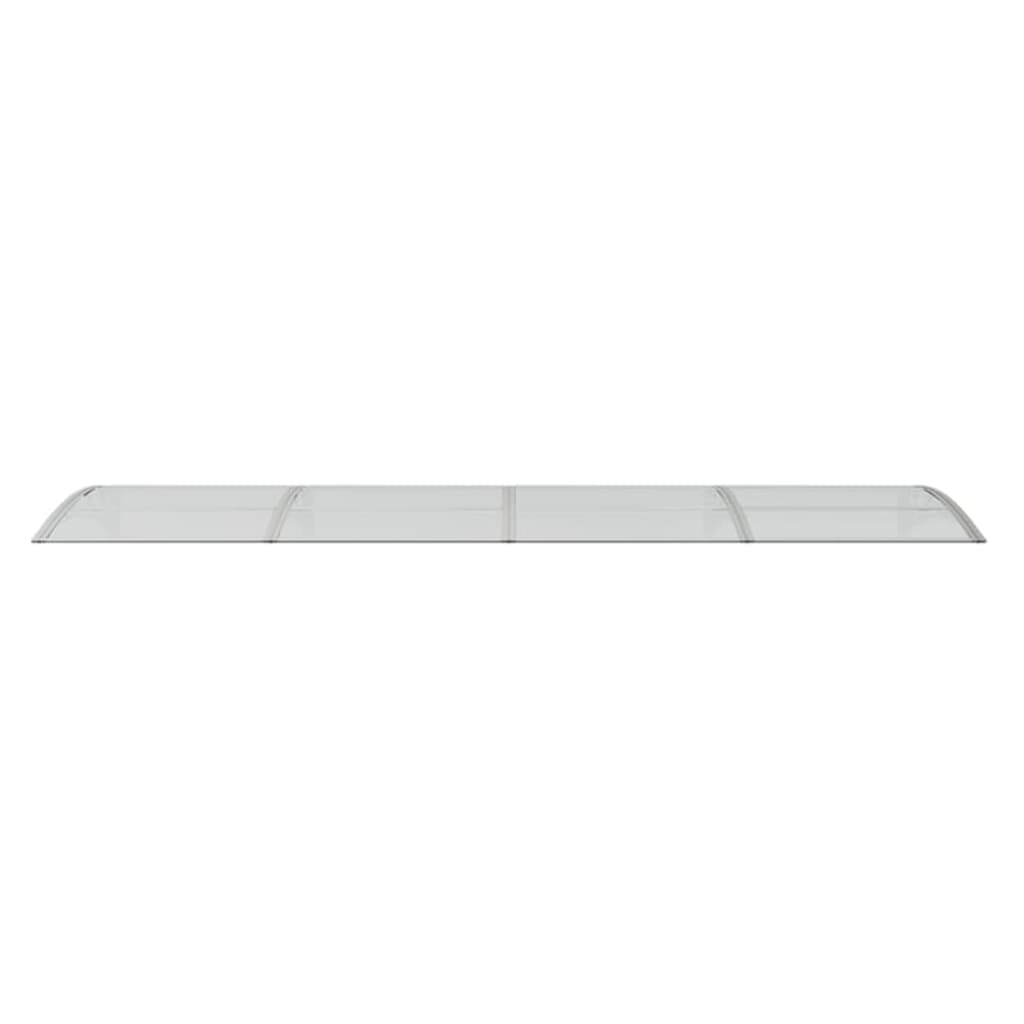 Copertină De Ușă, Gri Și Transparent, 350X75 Cm, Policarbonat