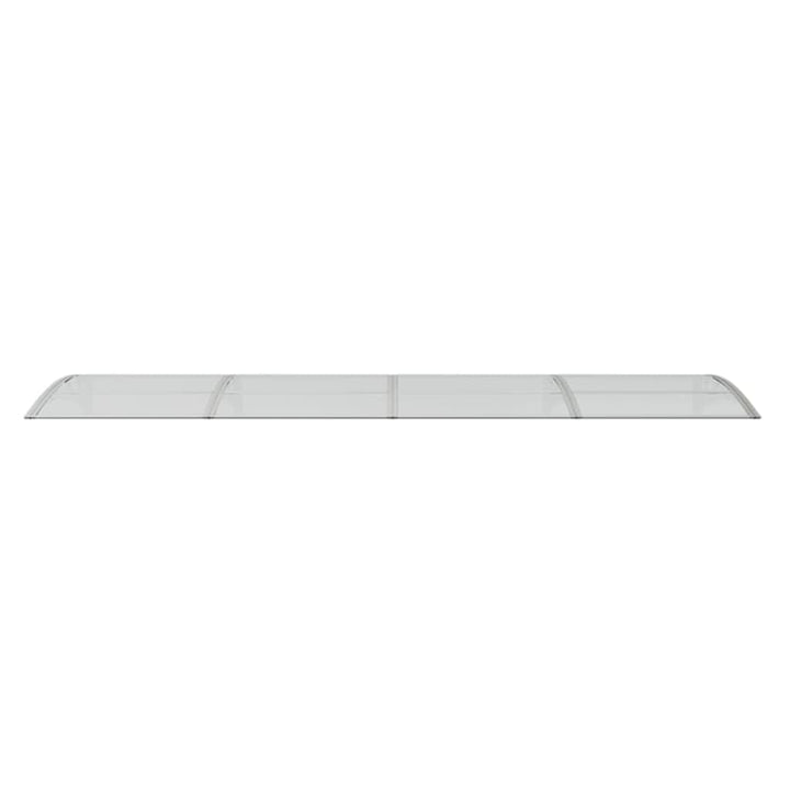 Copertină De Ușă, Gri Și Transparent, 350X75 Cm, Policarbonat