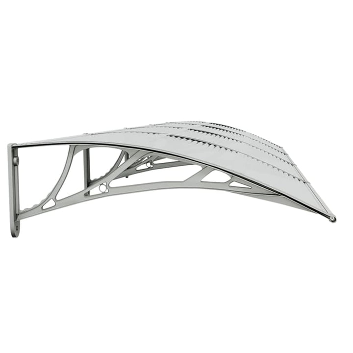 Copertină De Ușă, Gri Și Transparent, 350X75 Cm, Policarbonat