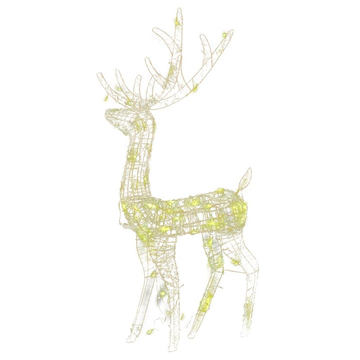 Decorațiuni Reni De Crăciun, 2 Buc., , 120 Cm, Acril Alb Cald
