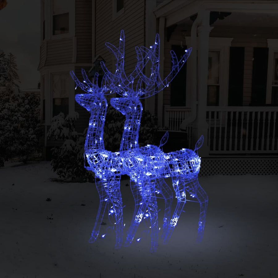 Decorațiuni Reni De Crăciun, 2 Buc., , 120 Cm, Acril Albastru