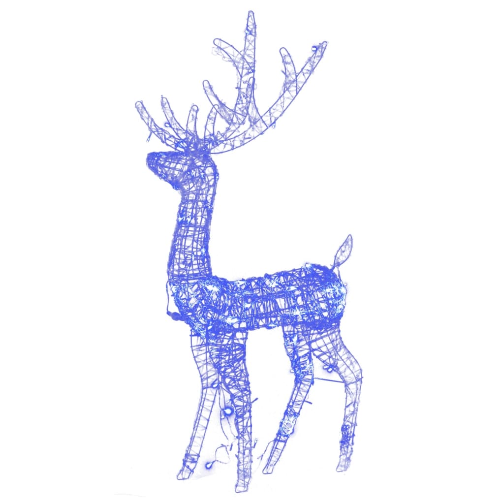 Decorațiuni Reni De Crăciun, 3 Buc., , 120 Cm, Acril Albastru