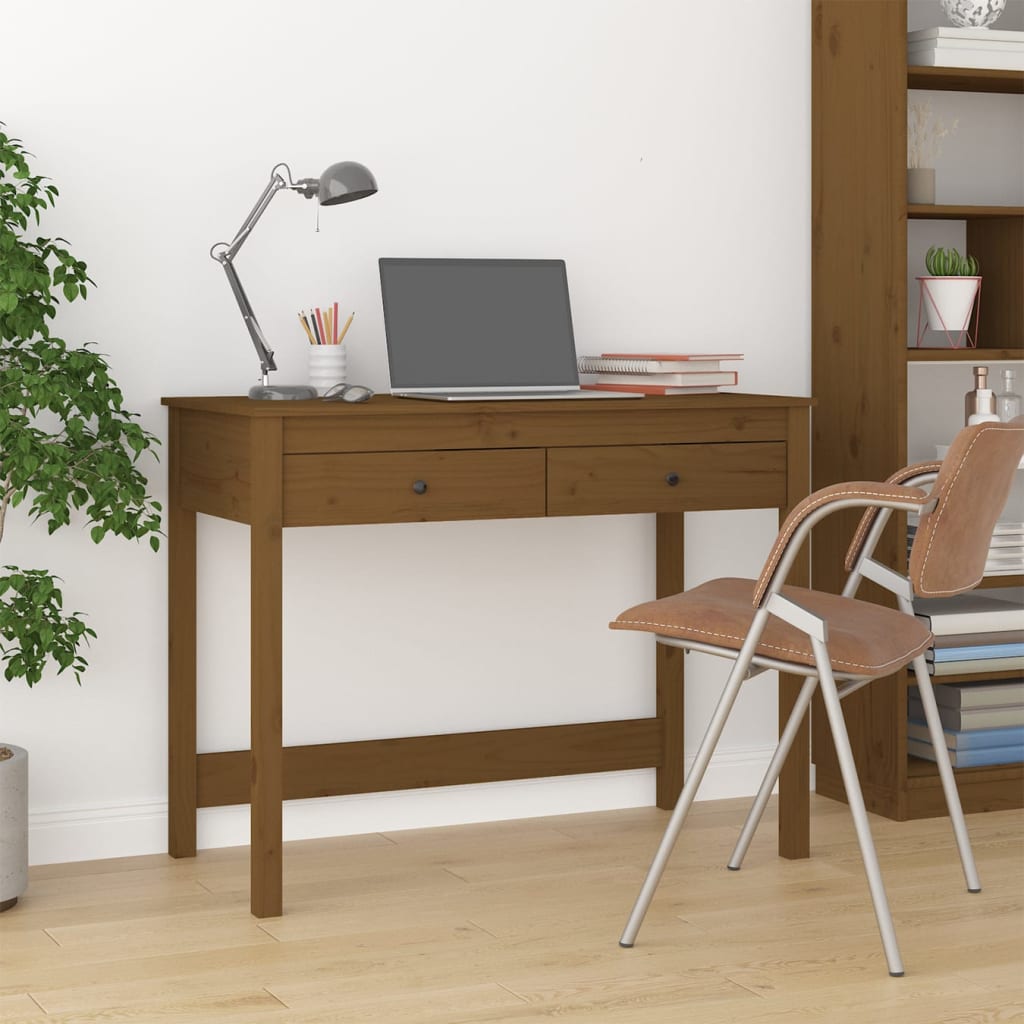 Birou Cu Sertare, 100X50X78 Cm, Lemn Masiv De Pin
