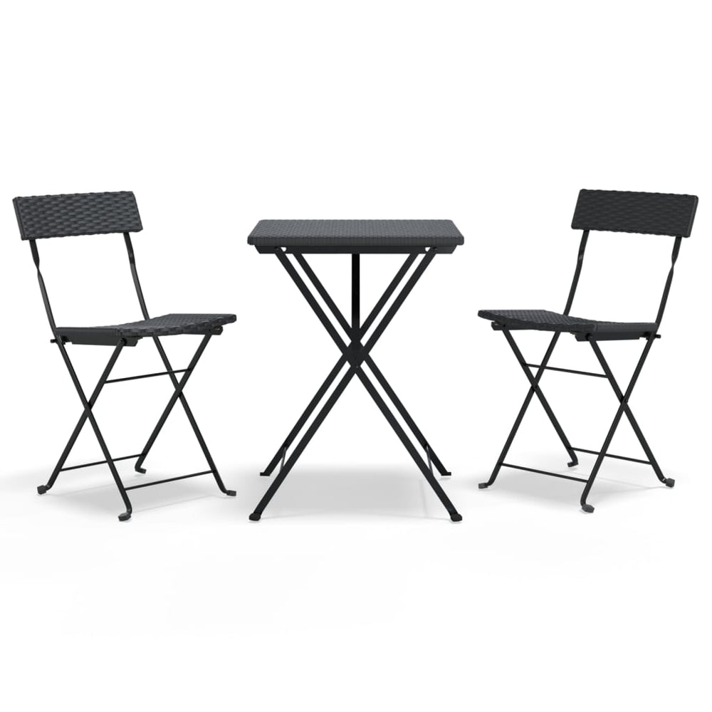 Set Mobilier Bistro Pliabil, 3 Piese, , Poliratan