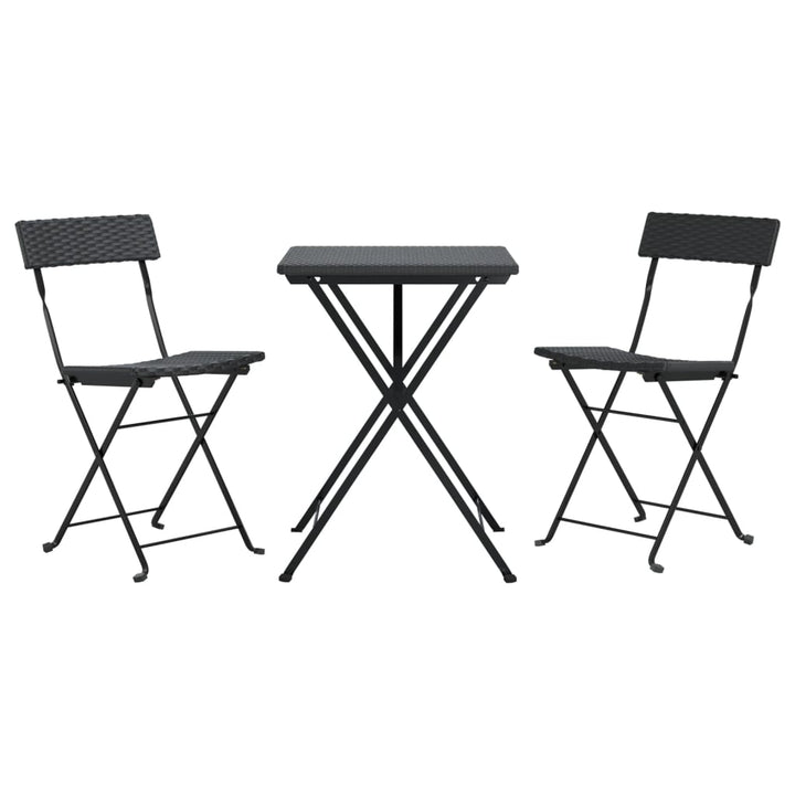 Set Mobilier Bistro Pliabil, 3 Piese, , Poliratan