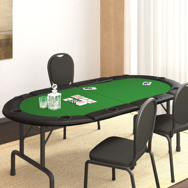Blat Masă De Poker, 10 Jucători, Pliabil, 208X106X3 Cm
