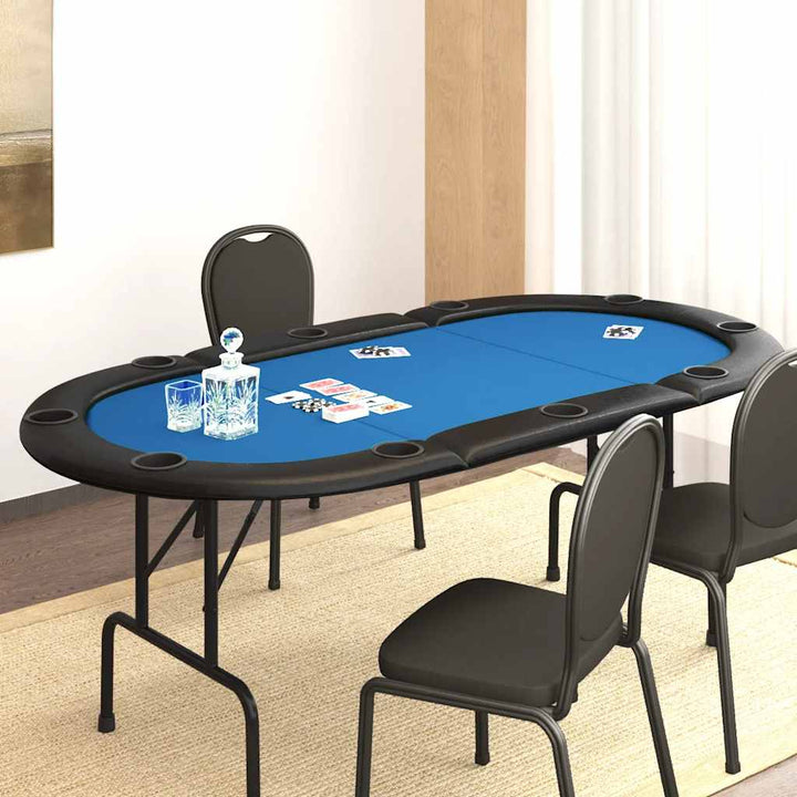 Masă De Poker Pliabilă, 10 Jucători, , 207X106X76 Cm