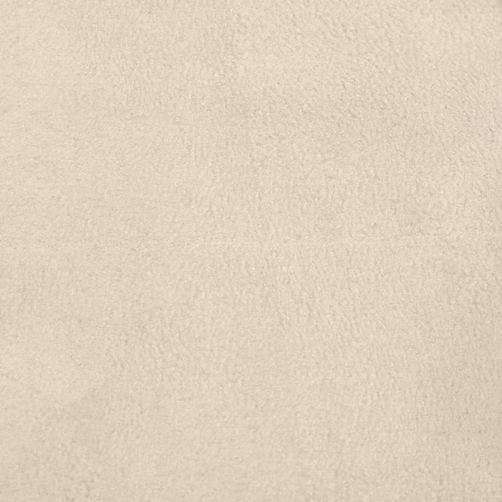 Scaun Glisant Cu Taburet, Alb Crem, Material Textil