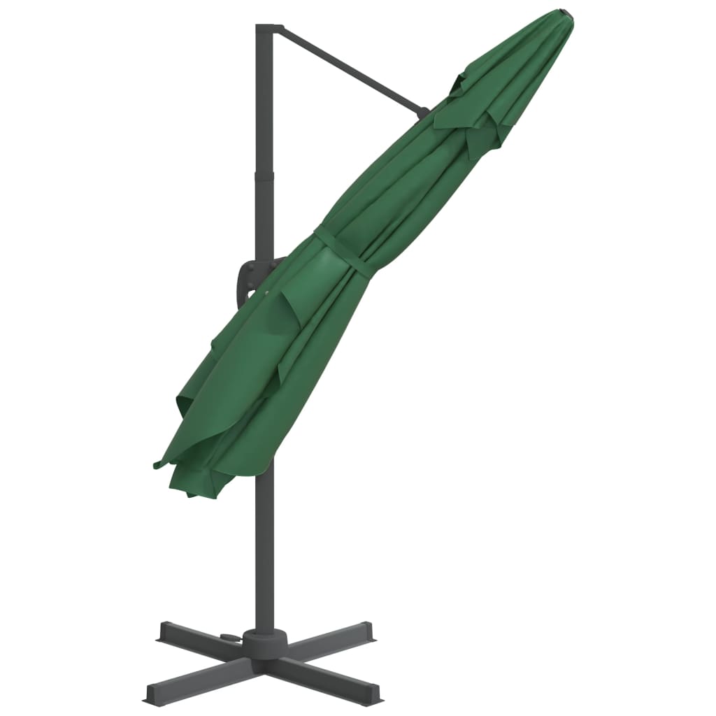 Umbrelă Tip Consolă, Stâlp Din Aluminiu, Verde, 300X300 Cm