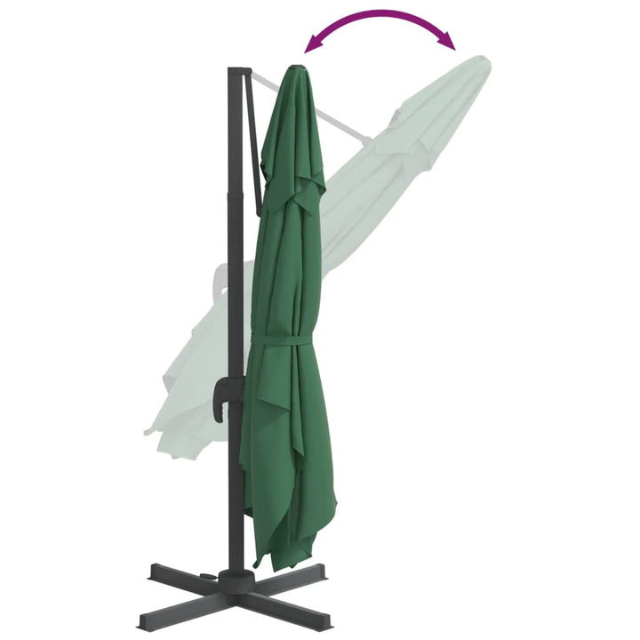Umbrelă Tip Consolă, Stâlp Din Aluminiu, Verde, 300X300 Cm