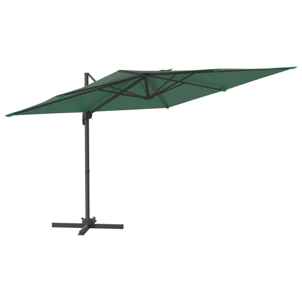 Umbrelă În Consolă, Stâlp Din Aluminiu, Verde, 400X300 Cm