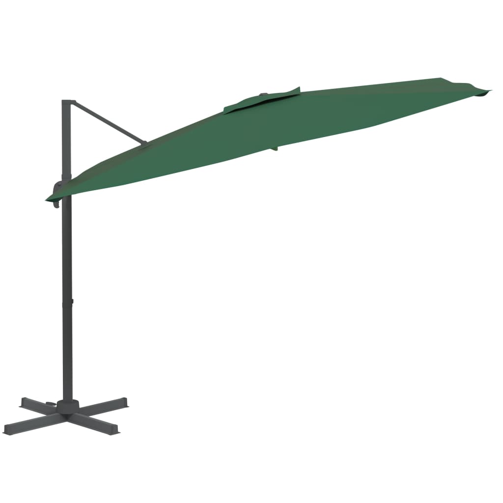 Umbrelă În Consolă, Stâlp Din Aluminiu, Verde, 400X300 Cm