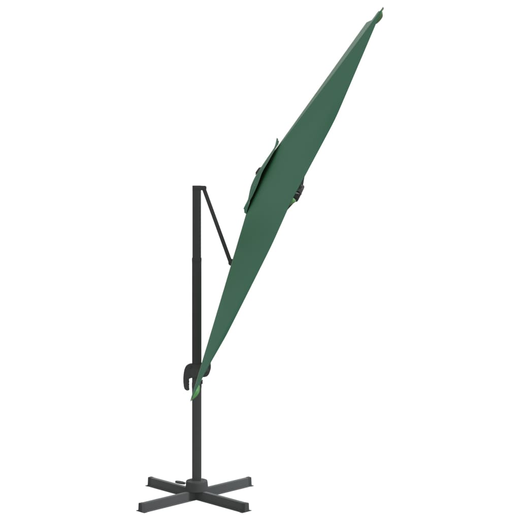 Umbrelă În Consolă, Stâlp Din Aluminiu, Verde, 400X300 Cm