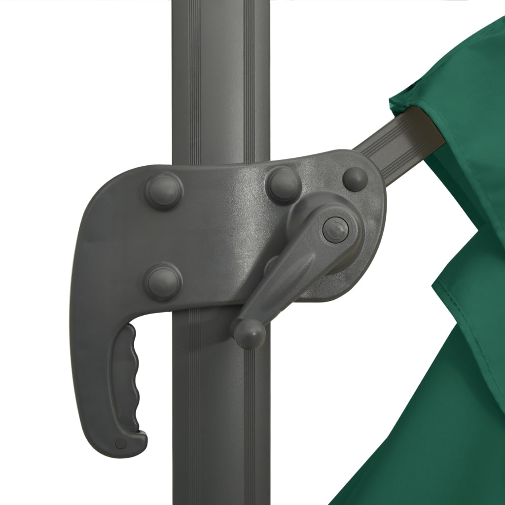 Umbrelă În Consolă, Stâlp Din Aluminiu, Verde, 400X300 Cm