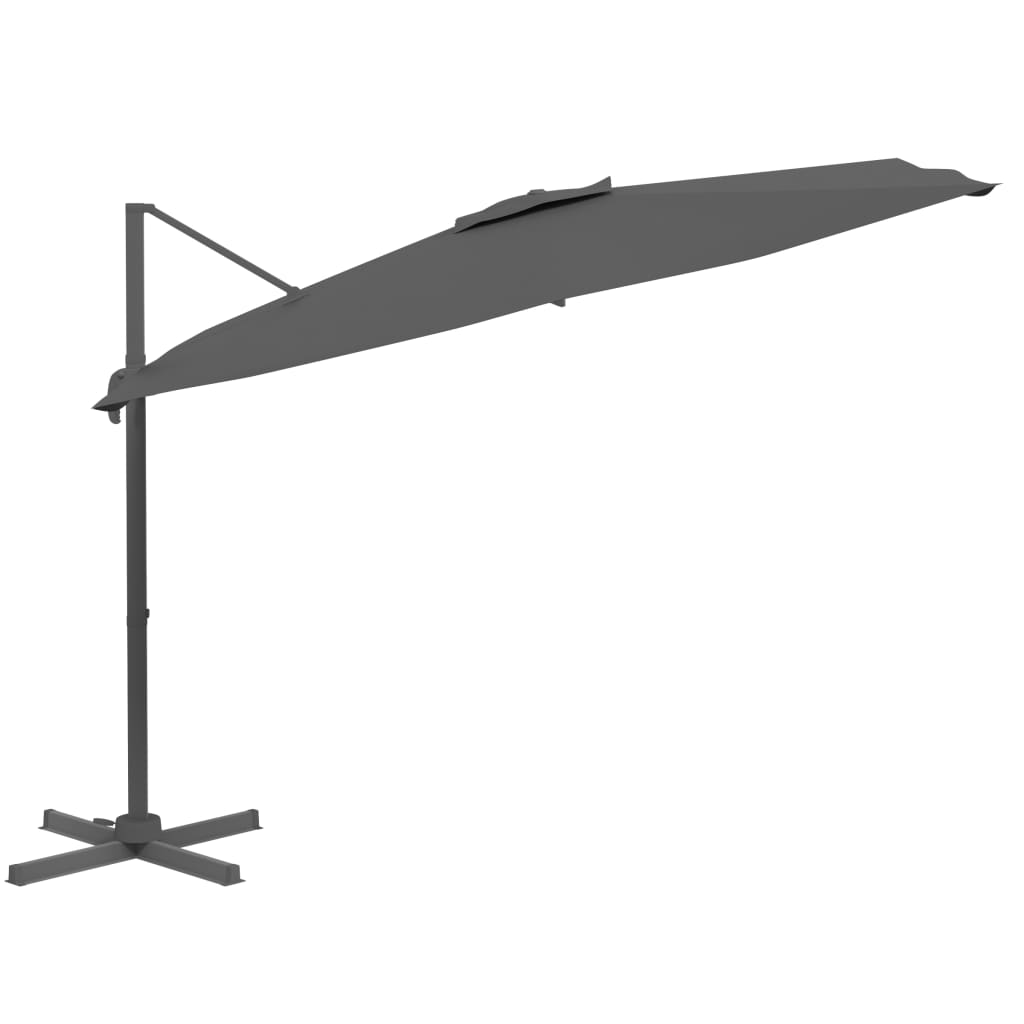 Umbrelă În Consolă, Stâlp Din Aluminiu, Antracit, 300X300 Cm