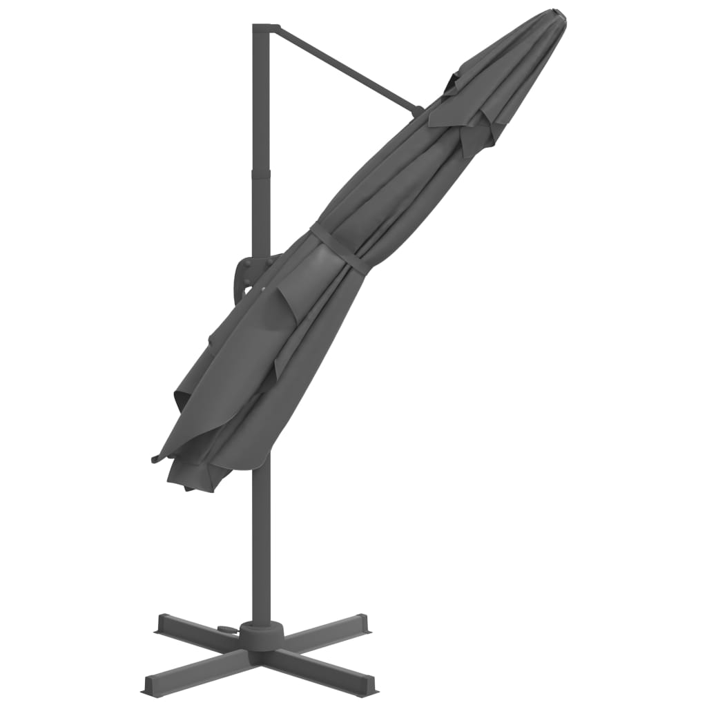 Umbrelă În Consolă, Stâlp Din Aluminiu, Antracit, 300X300 Cm